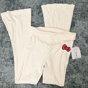 Sanrio Hello Kitty and Friends Cream Lounge Flare Pants NEW